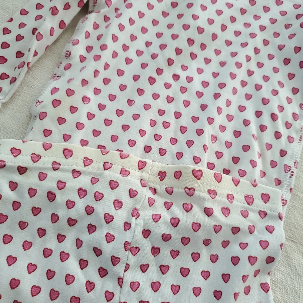 Roller Rabbit Heart Print Pajamas - Pink and White 12 18 Months
